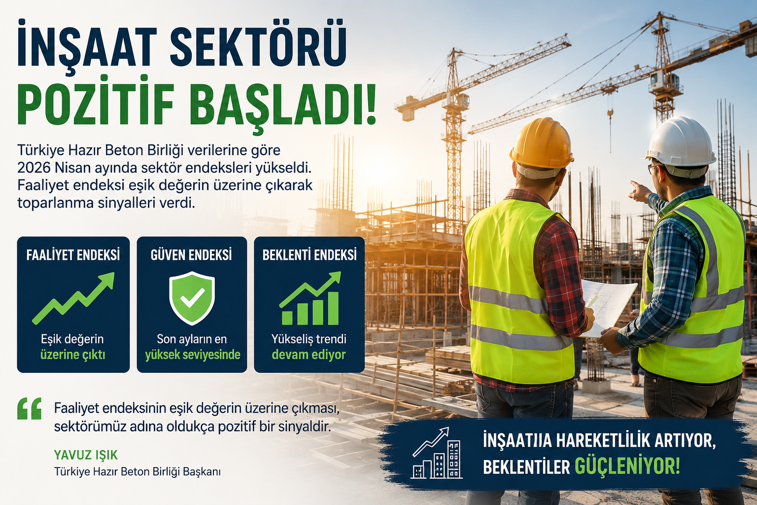 İnşaat Sektörü Pozitif Başladı